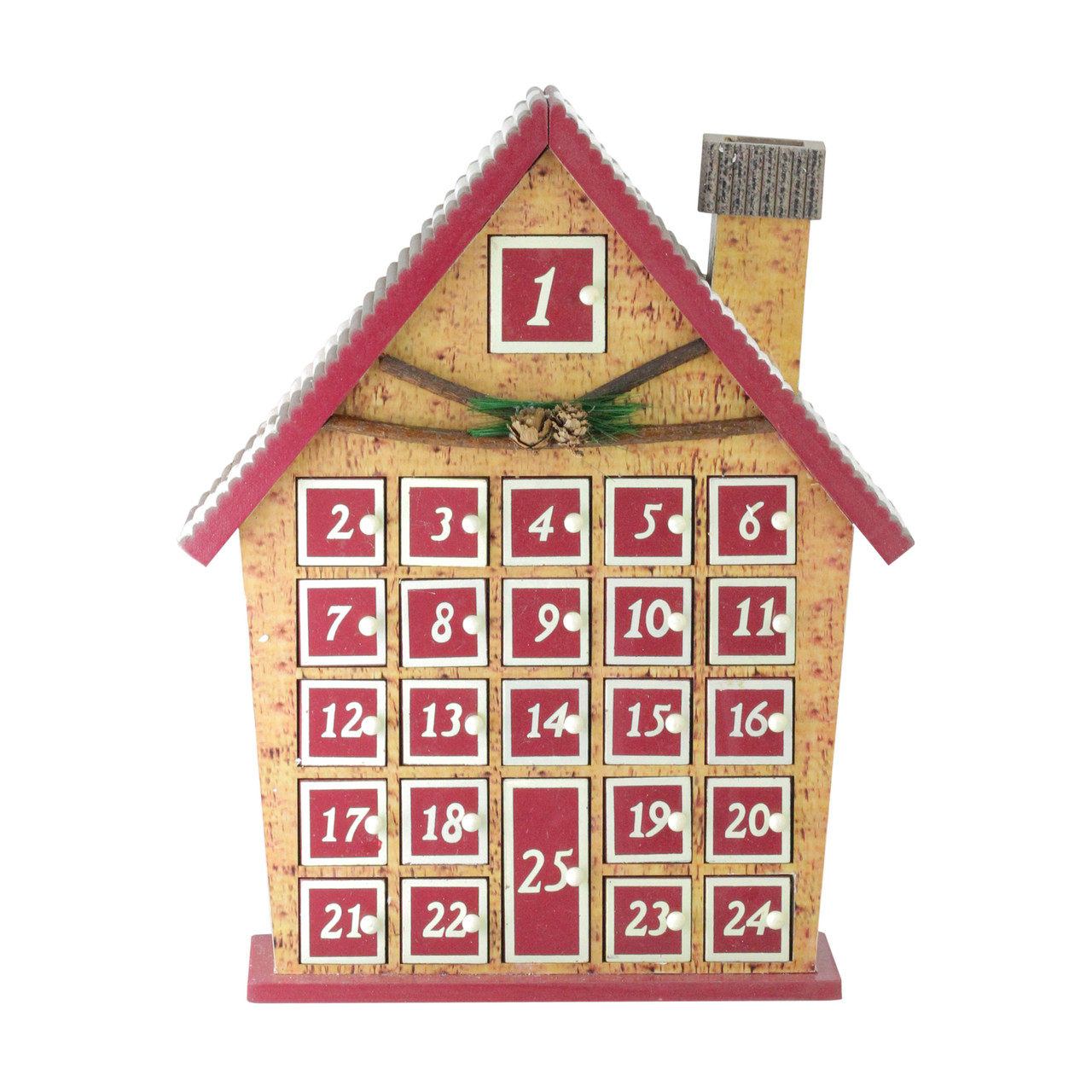 Advent Calendar House Christmas Decoration - 15"