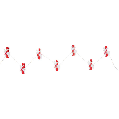 10-Count LED Mini Reindeer Christmas Fairy Lights, 5.25ft, Copper Wire