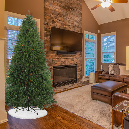 10' Pre-Lit Full Northern Pine Artificial Christmas Tree, Multi Lights