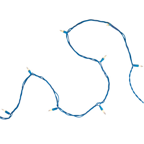 Mini Christmas Commercial Light Set - Clear - 60' Blue Wire - 100ct