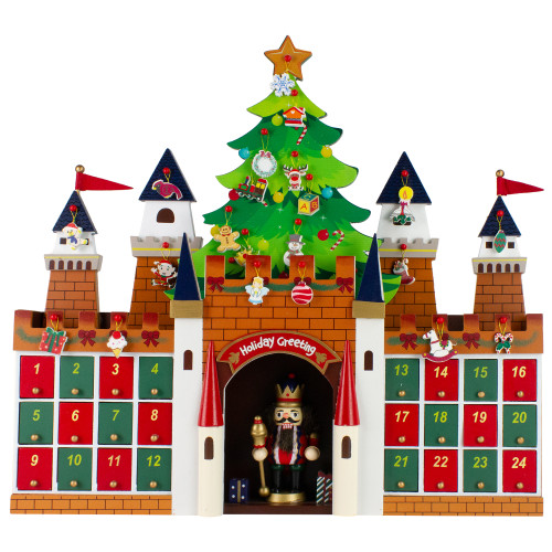 20.5" Nutcracker Castle Christmas Advent Calendar Decoration