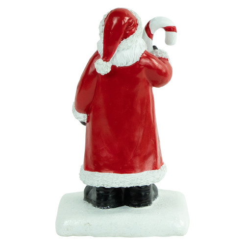 7" Santa Claus with Candy Cane Christmas Stocking Holder