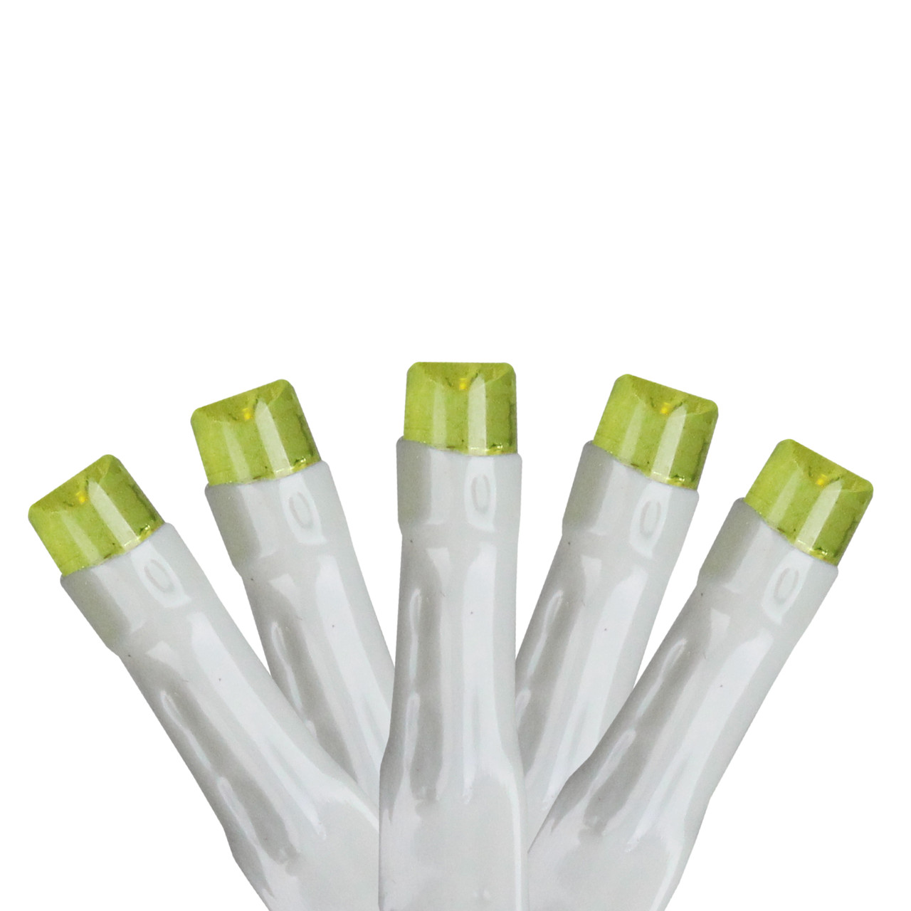 20 Pre-Lit Green Battery Operated LED Wide Angle Christmas Lights - 6.25 ft White Wire