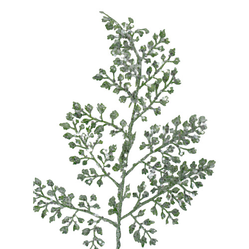 Glittered Leaves Artificial Christmas Spray - 18" - Green