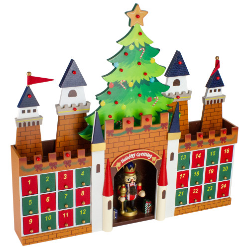 20.5" Nutcracker Castle Christmas Advent Calendar Decoration