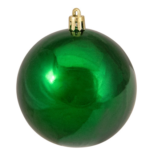 60ct Christmas Green Shatterproof Shiny Christmas Ball Ornaments 2.5" (60mm)