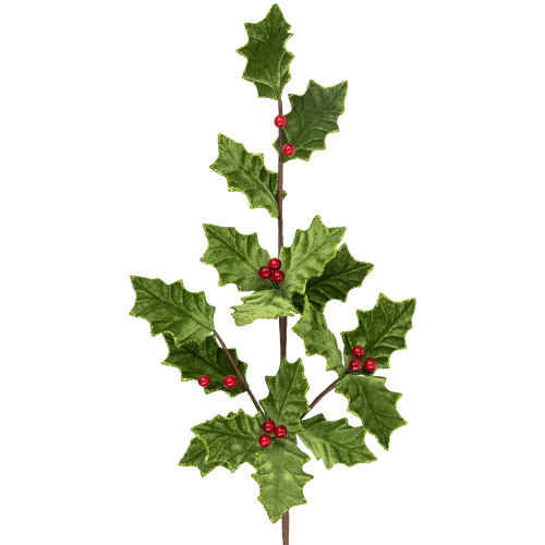 31" Glittered Holly with Berry Christmas Spray