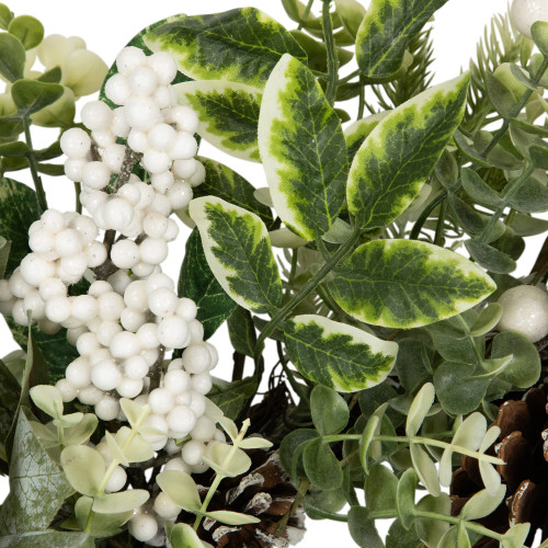 Real Touch?? Frosted Pinecones and Berries Artificial Christmas Wreath - 24" - Unlit