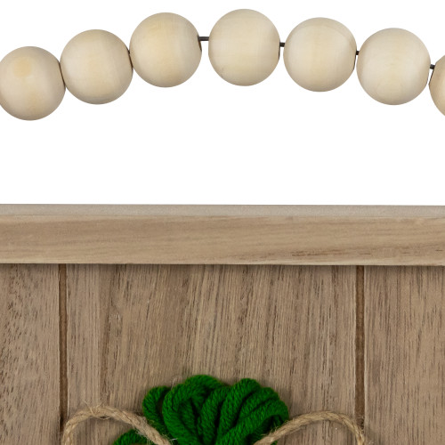 14" Knitted Christmas Tree Wooden Framed Wall Sign