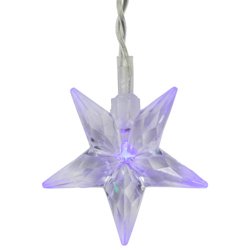 LED Stars Icicle Christmas Lights - Multi-Color - 29.5' Clear Wire - 400ct
