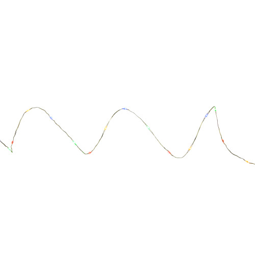 50-Count Multicolor LED Micro Fairy Christmas Lights - 16ft, Copper Wire