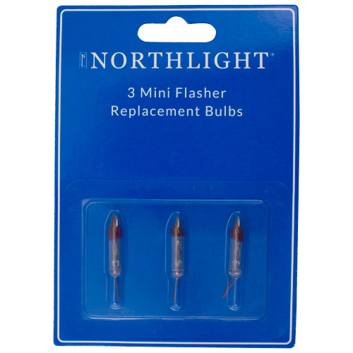 Pack of 3 Clear Flasher Christmas Replacement Bulbs, 3.5 Volts