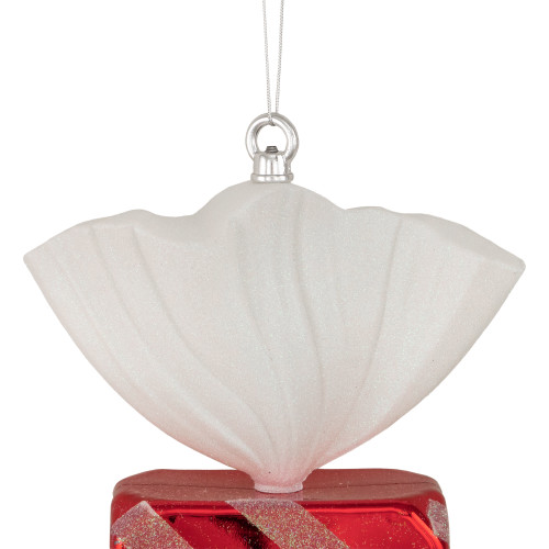 Wrapped Candy with Striped Glitter Shatterproof Commercial Christmas Ornament - 18"