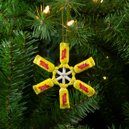 4" Sugar Daddy Lollipop Snowflake Christmas Ornament