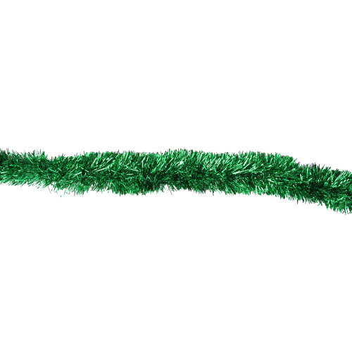 12' Traditional Green Christmas Tinsel Garland - Unlit