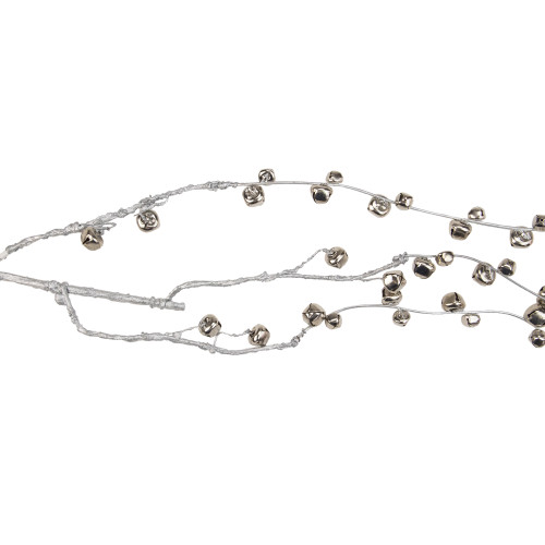 41" Silver Hanging Jingle Bell Artificial Christmas Spray