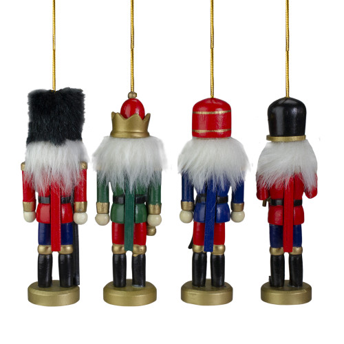 Set of 4 Assorted Classic Nutcracker Ornaments 5"