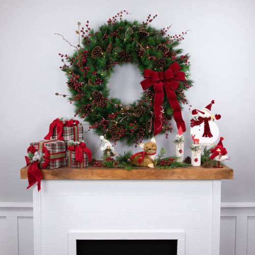 Pre-lit Royal Oregon Pine Artificial Christmas Wreath - 36" - Clear Lights