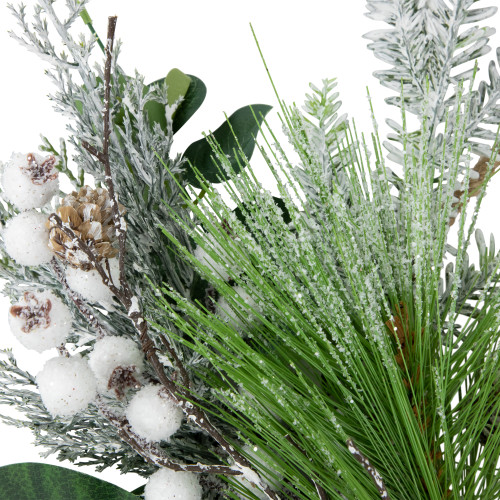 Real Touch?? Winter Greenery with Pinecones Artificial Christmas Wreath  - 18" - Unlit