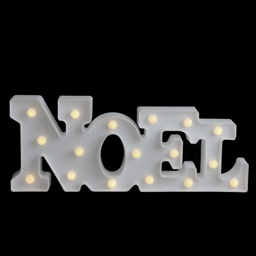 17" White 'NOEL' LED Christmas Marquee Wall Sign