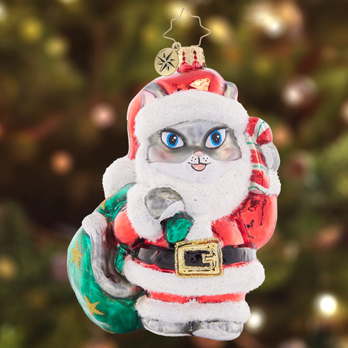 Christopher Radko Very Meow-Y Christmas Glass Ornament 1021506