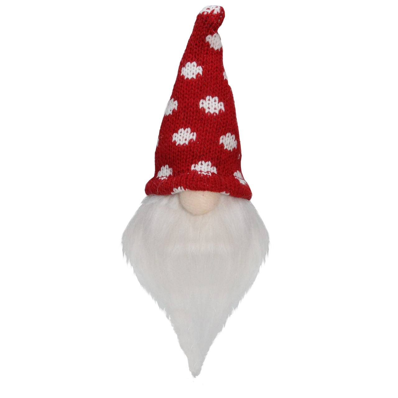 Santa Gnome with Polka Dot Hat Christmas Decoration - 5" - Red and White