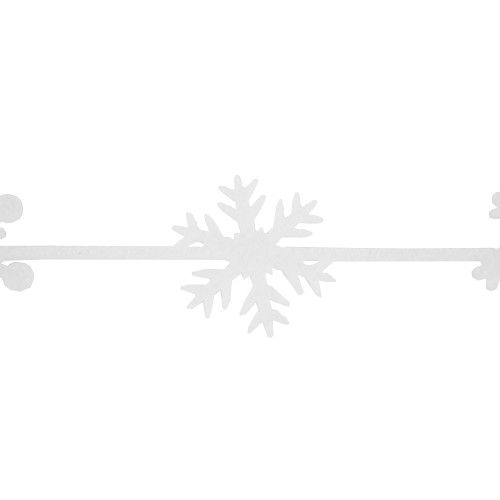 4' White Felt Winter Snowflake Garland