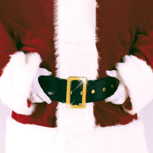 61" Black Santa Claus Men Adult Christmas Belt Costume Accessory - One Size