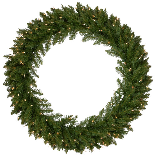 Pre-Lit Rockwood Pine Artificial Christmas Wreath, 36-Inch, Clear Lights