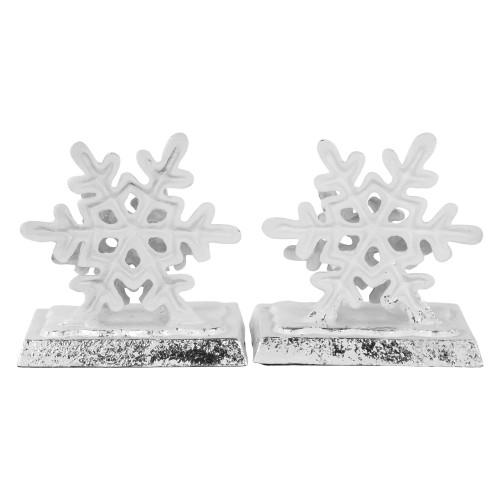 12.5" Silver Snowflake Christmas Stocking Holder