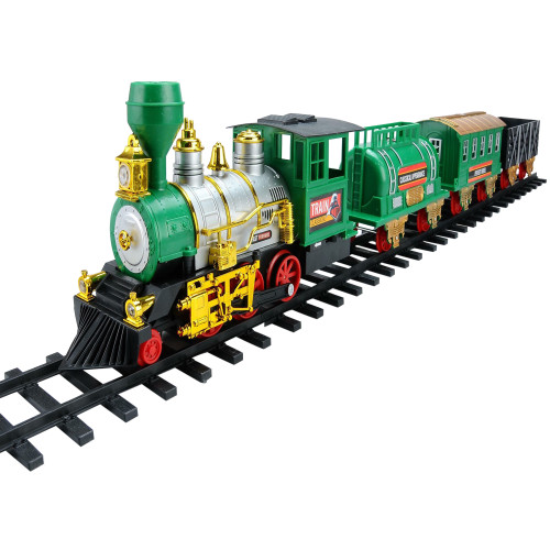 20-Piece Lighted and Animated Classic Christmas Train Set with Sound