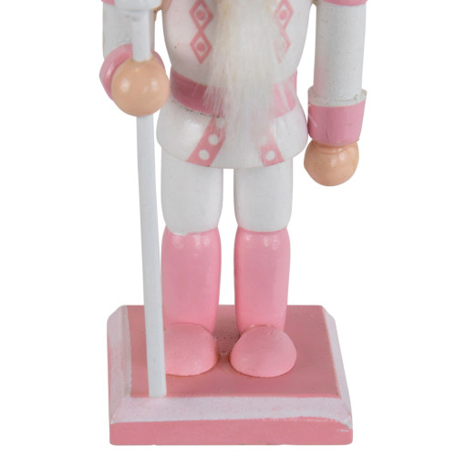 Nutcracker Soldier Christmas Ornaments - 3.25" - Pink and White - Set of 6