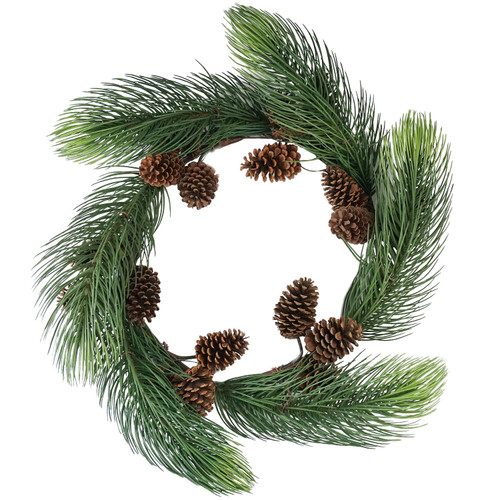 Long Pine Needle and Pinecone Artificial Christmas Wreath - 30" - Unlit