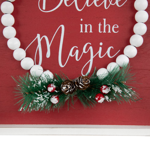 "Believe in the Magic" Framed Christmas Wall Sign - 9.75"