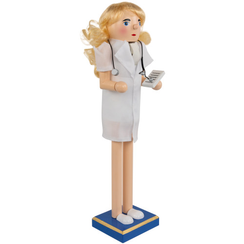 15" Nurse Christmas Nutcracker with Stethoscope