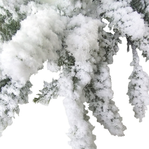 Heavily Flocked Artificial Pine Christmas Wreath, 16.5-Inch, Unlit