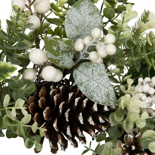 Real Touch?? Frosted Pinecones and Berries Artificial Christmas Wreath - 24" - Unlit