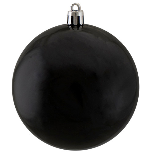 32ct Black Shatterproof Shiny Christmas Ball Ornaments 3.25 inches 80mm