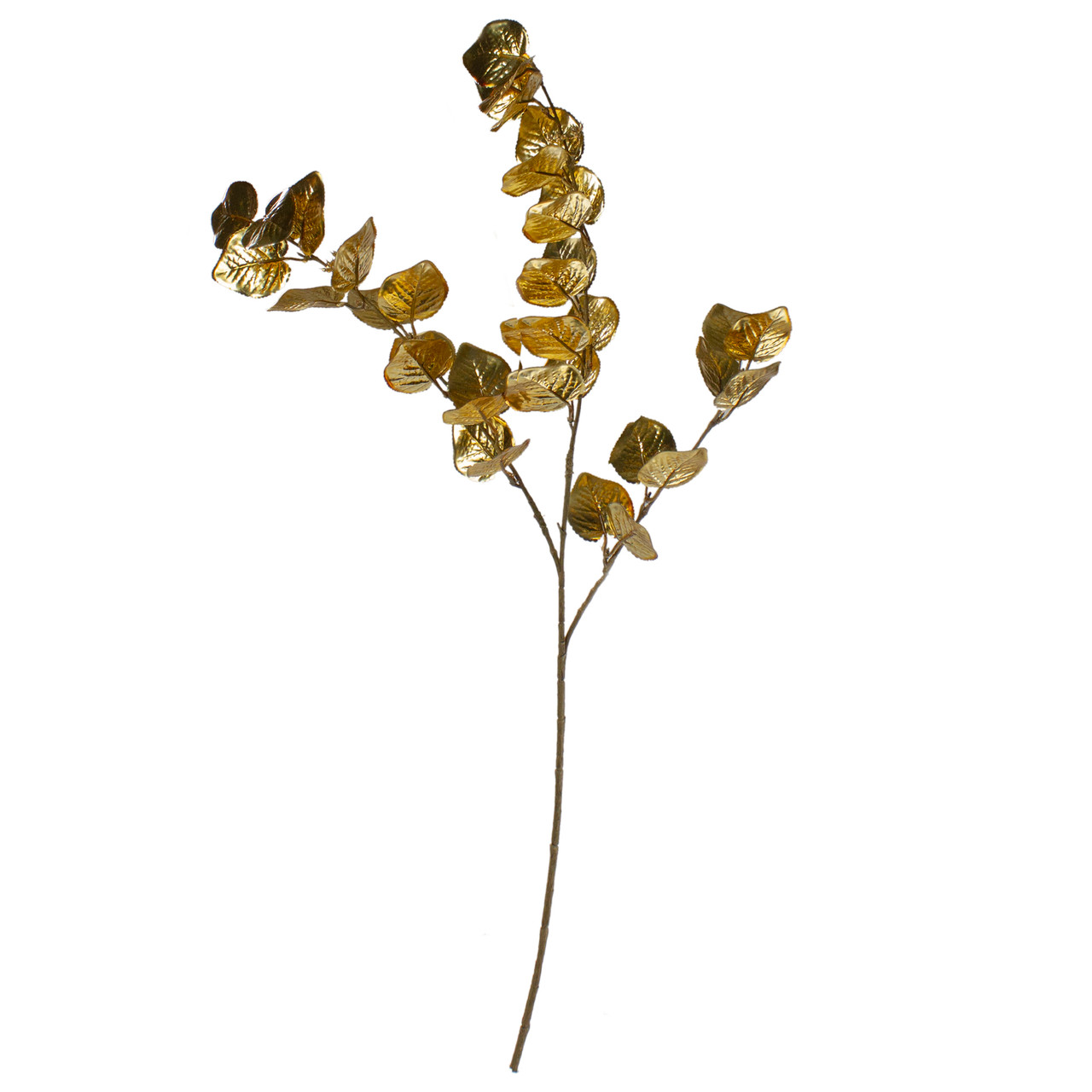 Eucalyptus Artificial Christmas Spray - 34" - Metallic Gold