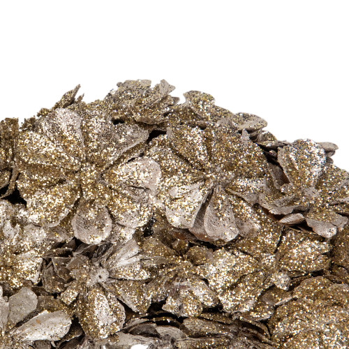 Gold Glitter Pine Cone Artificial Christmas Wreath, 12-Inch