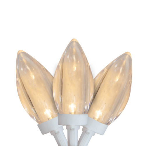 LED C9 Commercial Length Christmas Lights - Warm White - 41' White Wire - 100ct
