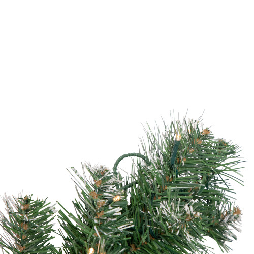 Pre-Lit Battery Operated Pine Cone Artificial Christmas Garland - 6' x 9" - Cool White LED Lights