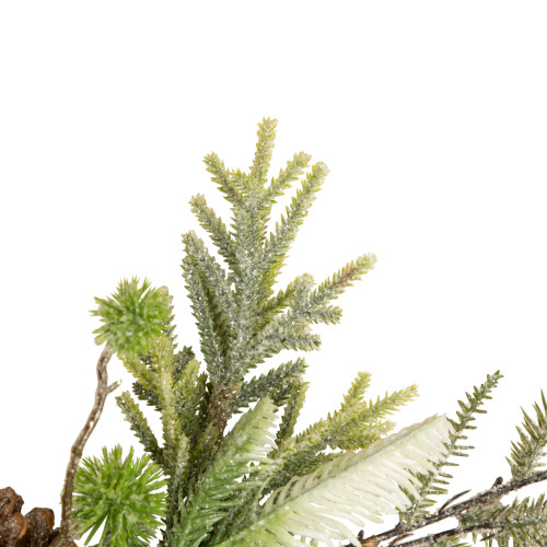 Artificial Christmas Garland with Frosted Foliage and Pinecones - 5' x 8" - Unlit