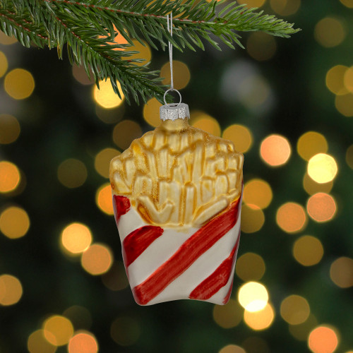 4" Fast Food French Fries Glass Christmas Ornament