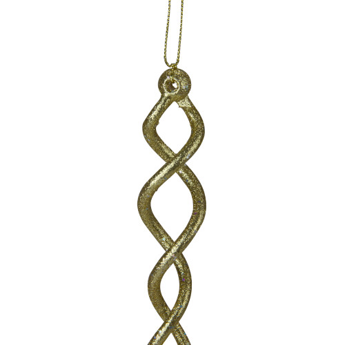 8.5" Gold Spiral Icicle Hanging Christmas Ornament