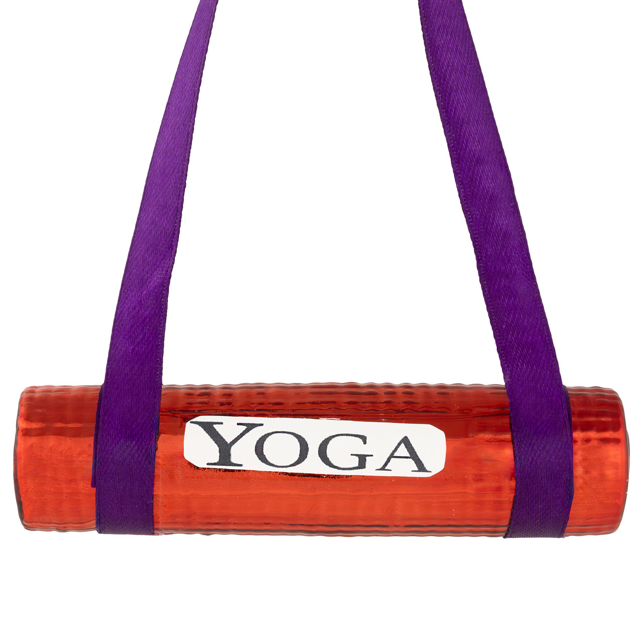4.25" Shiny Red Yoga Mat Glass Christmas Ornament