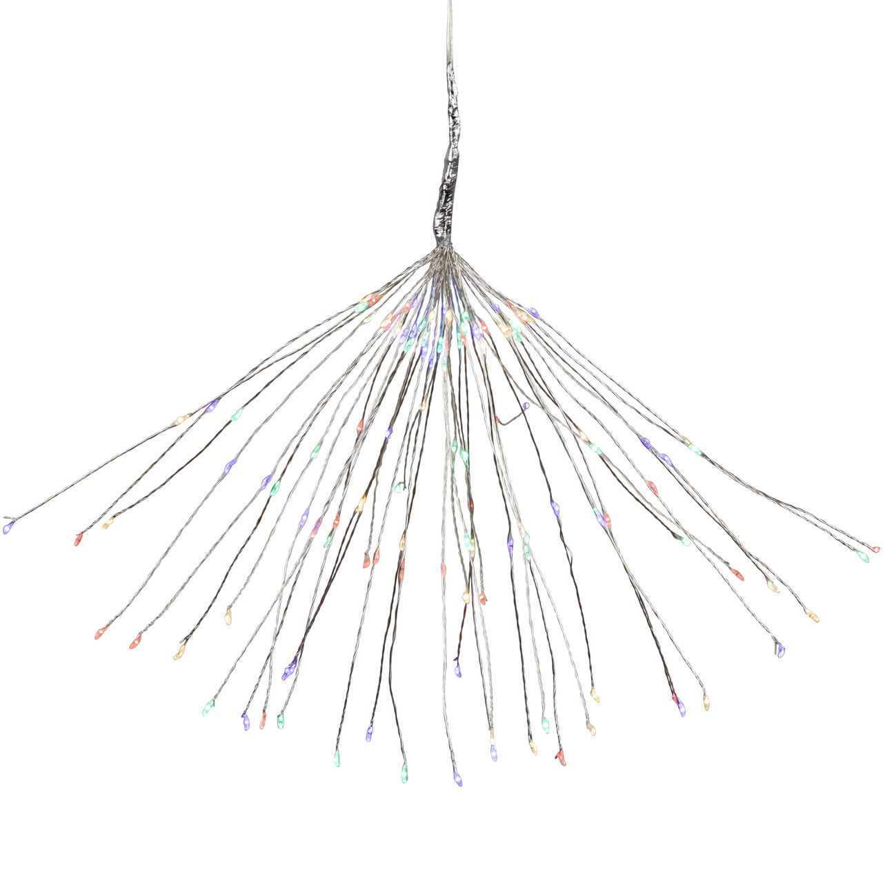20" LED Lighted Firework Silver Branch Christmas Decoration - Multi-Color Lights