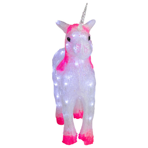 23" Lighted Commercial Grade Acrylic Unicorn Christmas Display Decoration