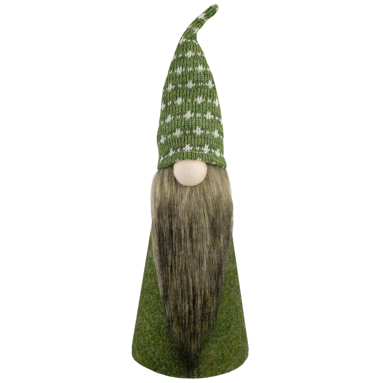 Cone Gnome Christmas Figure - 14" - Green and White
