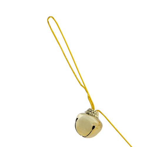 Shiny Metal Christmas Jingle Bells Garland - 7.5' - Gold